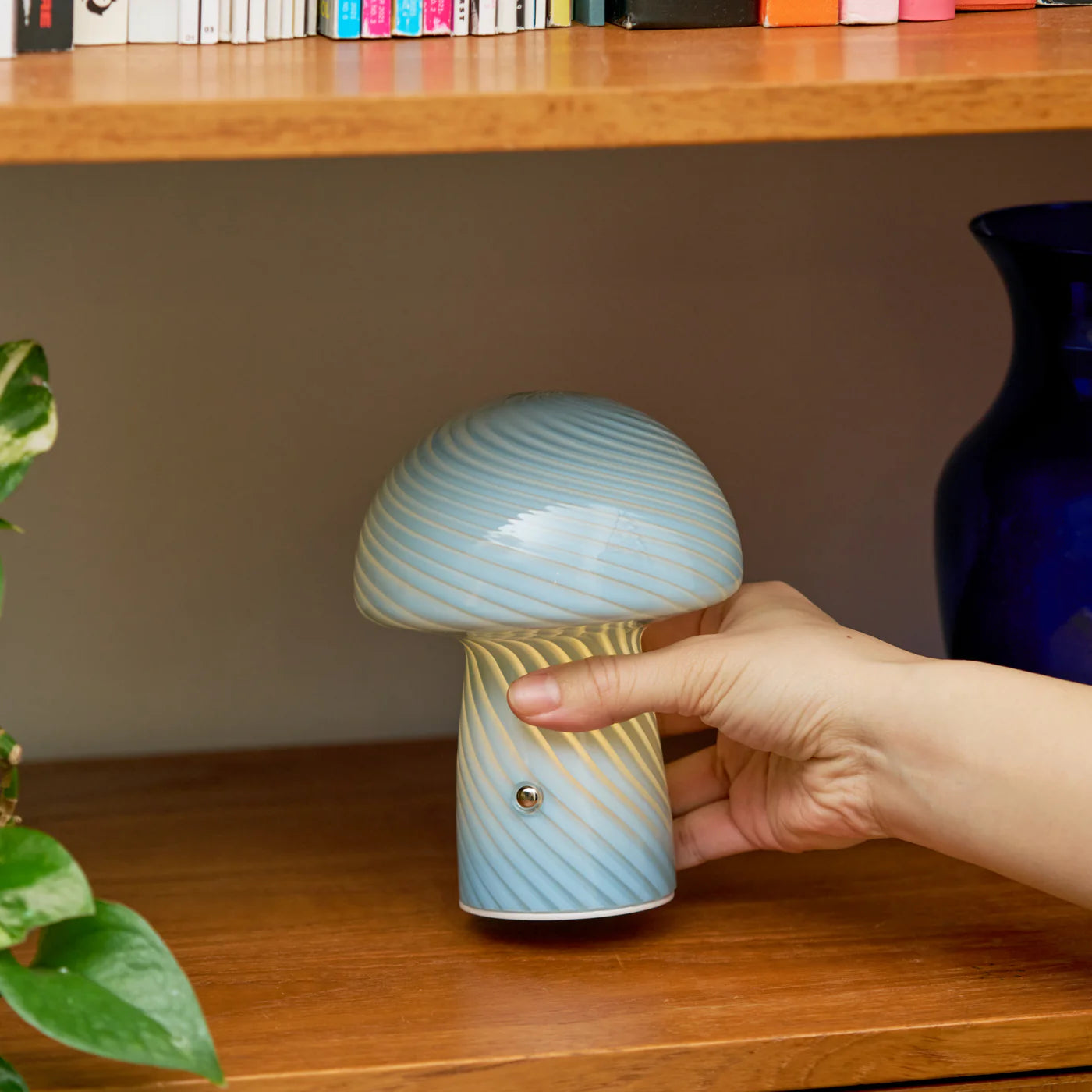 Portable Mini Glass Mushroom Lamp