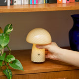 Portable Mini Glass Mushroom Lamp