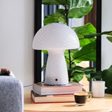 Tall Glass Mushroom Lamp