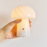 Portable Mini Glass Mushroom Lamp