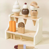 Wooden Ice Cream Stand and Accessories