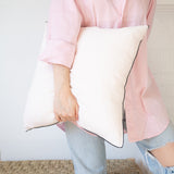 Edged Linen Pillow Cover