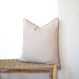 Edged Linen Pillow Cover