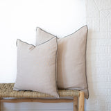 Edged Linen Pillow Cover