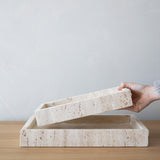 Rectangular Travertine Tray