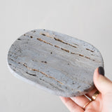 Oval Travertine Soap Dish