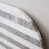 Stripe Oval Marble Serving Board