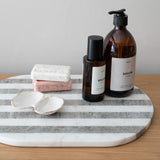 Stripe Oval Marble Serving Board