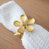 Brass Flora Napkin Ring