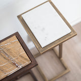 Metal & Marble Accent Table