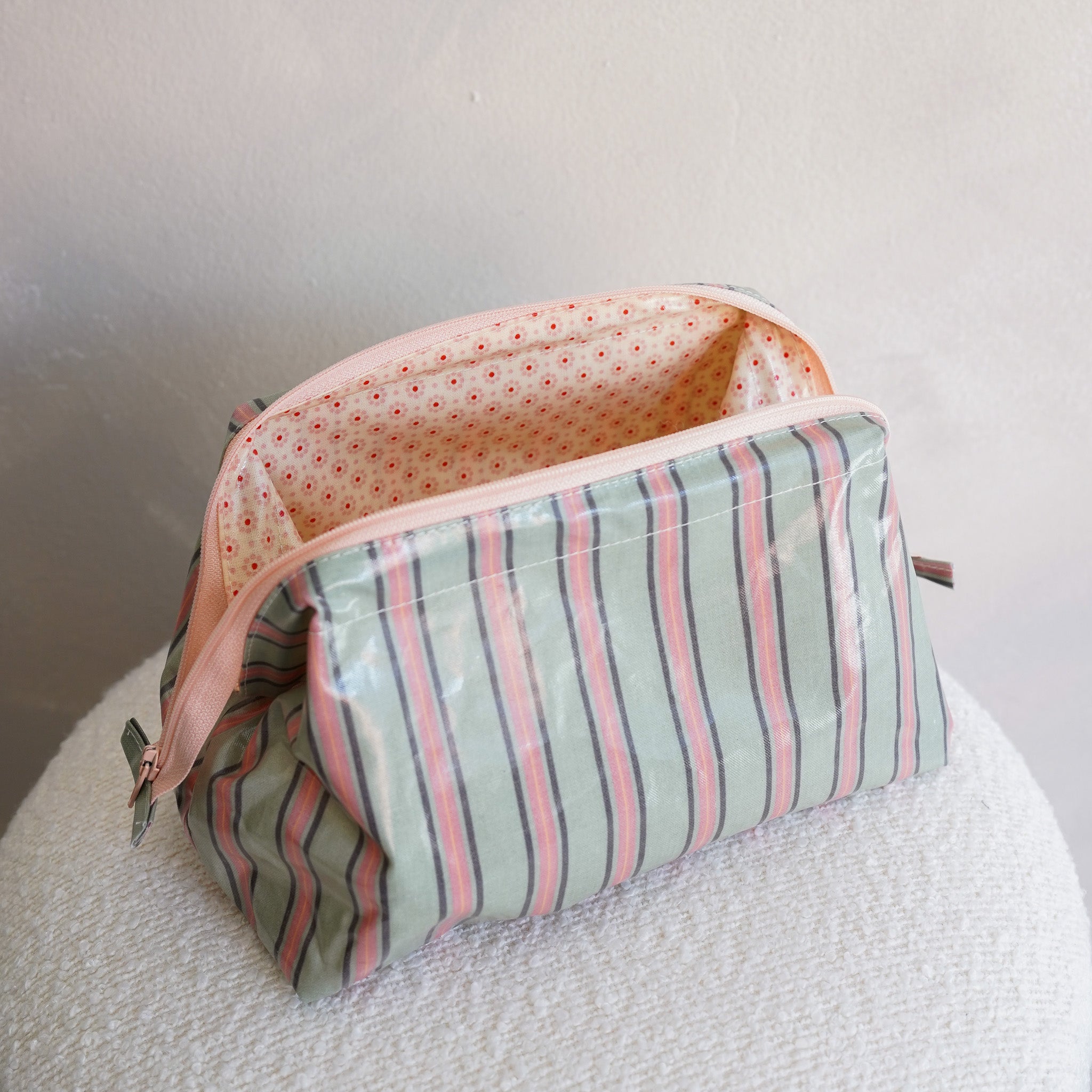 Striped Toiletry Bag