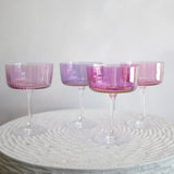 Gems Champagne Coupes Garnet - Set of 4