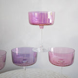 Gems Champagne Coupes Garnet - Set of 4