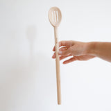 Slotted Wood French Cooking Spoon