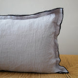 Edged Linen Pillow Cover