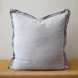 Edged Linen Pillow Cover