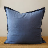 Edged Linen Pillow Cover