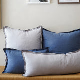 Edged Linen Pillow Cover