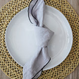 Stonewashed Edged Linen Napkins - Set of 2