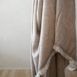 Beige Cashmere Reversible Blanket