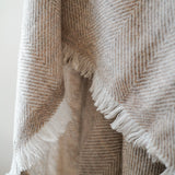 Beige Cashmere Reversible Blanket