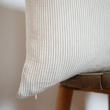 Cotton Gauze Pillow Cover - Sage Thin Stripes