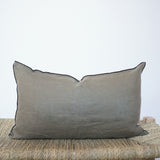 Edged Linen Pillow Cover