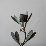 Golden Mistletoe Taper Holder