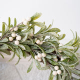 Faux Glittered Mistletoe Wreath