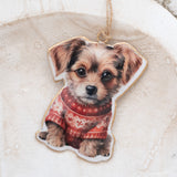 Sweet Dog in Sweater Ornament