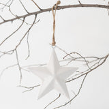 White Enamel 3D Star Ornament