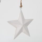 White Enamel 3D Star Ornament