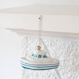 Striped Boat Ornament