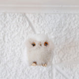 White Plush Owl Ornament