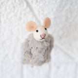 Mouse in Grey Coat Ornament