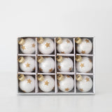 Set of 12 Mini Glass Balls