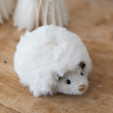 White Plush Hedgehog Ornaments