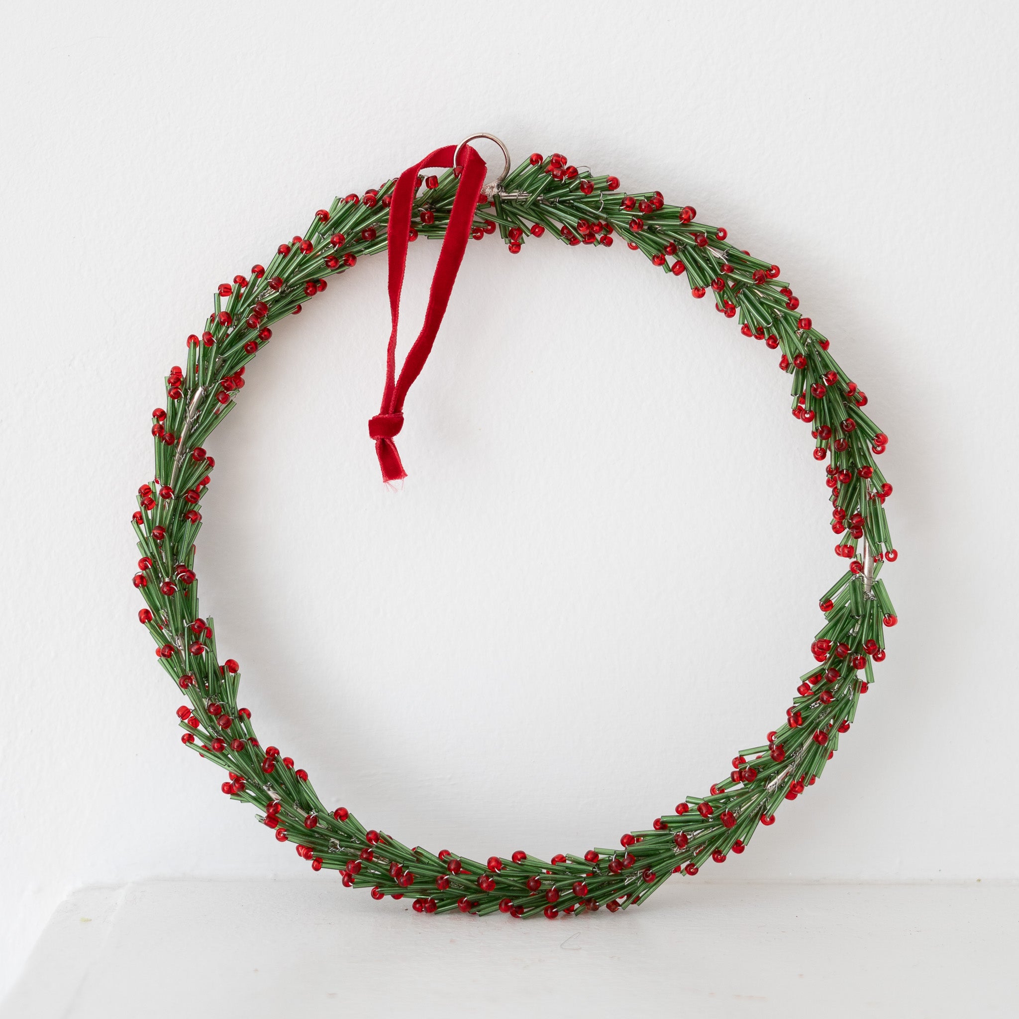 Glass Bugle Bead Wreath Ornament