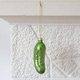 Glittered Blown Glass Pickle Ornament