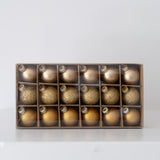 Set of 18 Mini Gold Glass Balls