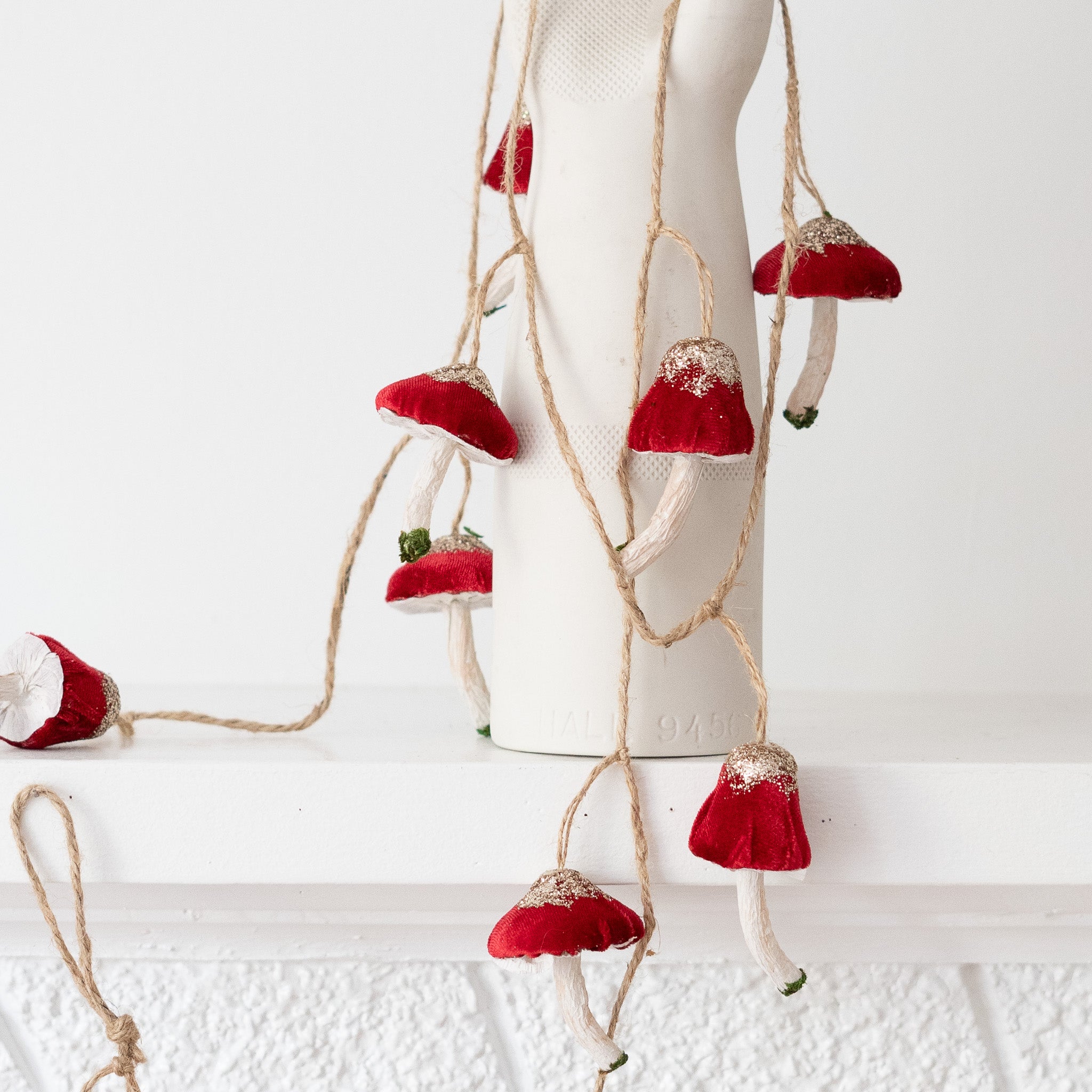 Velvet & Paper Mushroom Garland