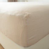 Stonewashed Linen Fitted Sheet Blush