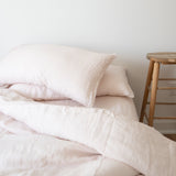 Stonewashed Linen Duvet Cover Blush