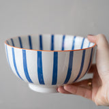 Blue Striped Citrus Bowl 6in