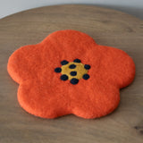 Poppy Felt Wool Trivet