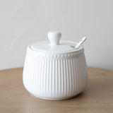 White Speckled Sugar Pot