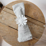 Flower Napkin Ring White