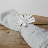 Flower Napkin Ring White