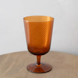 Amber Swirl Wine Glass