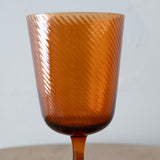 Amber Swirl Wine Glass